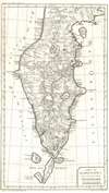 1757 Bellin Map of the Kamchatka Peninsula and the northern Kuril Islands