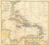 1796 Homann Heirs Map of the West Indies or Caribbean Islands