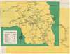 1950 Ashok Tourist Map of the Kashmir Valley, India
