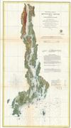 1861 U.S. Coast Survey Map or Chart of the Kennebec River, Maine