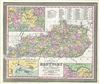 1854 Mitchell Map of Kentucky