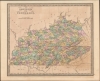 1849 Greenleaf Map of Kentucky and Tennessee