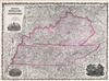 1861 Johnson Map of Kentucky and Tennessee