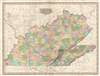1825 Tanner Map of Kentucky and Tennessee