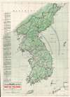 1952 Pacific Stars and Stripes Map of the Korean War