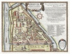 1642 Gerritsz and Blaeu City Map or Plan of the Kremlin in Moscow, Russia