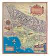 1937 Eddy Pictorial Map of Los Angeles County Ranchos