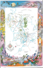 1965 Barbara Remington Map of Tolkien's Middle Earth (Lord of the Rings)