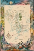 1969 Barbara Remington Map of Tolkien's Middle Earth (Lord of the Rings)