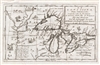 1694 Coronelli Map of Great Lakes (Most Accurate 17th C. Map of Great Lakes)