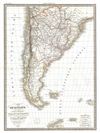 1828 Lapie Map of Chile and Patagonia (Argentina)