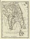 1791 Bocage Map of Laconia and Cythera, Ancient Greece