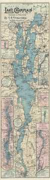 1911 Stoddard Tourist Map of Lake Champlain