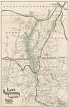 1899 'Boston and Maine' Map of Lake Memphremagog, Vermont, and Quebec