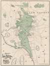 1899 Boston and Maine Railroad Map of Lake Sunapee, New Hampshire