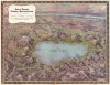 1950 Eddy Bird's Eye View Map of Lake Tahoe