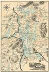 1899 Boston and Maine Railroad Map of Lake Winnipesaukee, New Hampshire