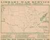 1918 American Library Association Map of the United States and Army Libraries