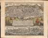 1756 Seutter / Lotter View and Map of Lisbon in the Wake of the 1755 Great Earthquake