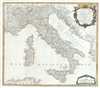 1757 Vaugondy Map of Italy