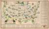 Being a Literary Map of These United States depicting a Renaissance no less astonishing than that of Periclean Athens or Elizabethan London. - Main View Thumbnail