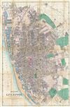 1885 Bacon Pocket Map of Liverpool, England