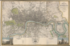 1827 First Edition Greenwood Map of London, England