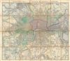 1861 Stanford Pocket Map of London, England