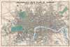 1851 Whitbread Folding Map of London, England