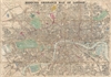 1873 Whitbread Folding Map of London, England