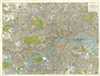 1890 Bacon Traveler's City Plan or Pocket Map of London, England