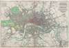 1823 Pigot Distance Map of London, England