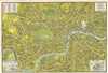 1942 Geographia WWII Era Pictorial Map of London, England