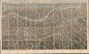 1851 Banks Bird's-Eye View of London, Crystal Palace Exhibition
