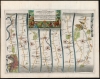 1698 Ogilby Strip Map of the Road between London and Marlborough