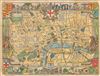 1955 Bartholomew Children's Pictorial Map of London