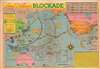 1939 Sundberg Pictorial Map of the Pacific Ocean Blockade Against Japan