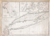 1860 Copley Blueback Nautical Chart of Long Island, New York