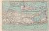 1914 Hammond Road Map of Long Island w/ Brooklyn and Suffolk Co.