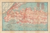 1914 Hammond Road Map of Long Island w/ New York City