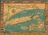 1933 Courtland Smith Pictorial Map of Long Island, New York