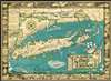 1961 Courtland Smith Pictorial Map of Long Island, New York