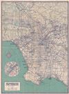 1945 Automobile Club Map of Los Angeles, California