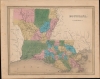 1838 Bradford Map of Louisiana