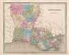 1846 Bradford Map of Louisiana