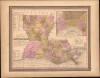 1850 Mitchell Map of Louisiana