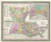 1854 Mitchell Map of Louisiana