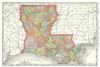 1888 Rand McNally Map of Louisiana