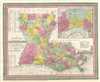 1854 Mitchell Map of Louisiana