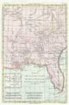 1780 Bonne and Raynal Map of Florida, Louisiana, and the Carolinas